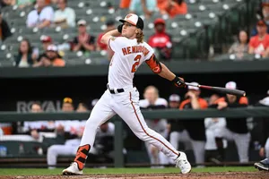 Gunnar Henderson Swinging Baseball Bat Wallpaper