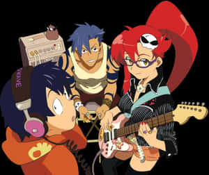 Gurren Lagann Characters Music Session Wallpaper