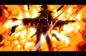 Gurren Lagann Kamina With His Iconic Cape And Sunglasses In An Action Pose. Wallpaper