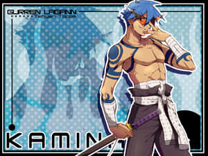 Gurren Lagann's Kamina Striking A Heroic Pose In An Epic Setting Wallpaper