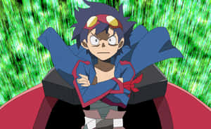 Gurren Lagann's Simon Posing Confidently With A Determined Expression Wallpaper