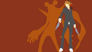 Guy Orange Hair Minimalist Anime Wallpaper