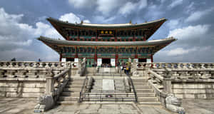 Gyeongbokgung Palace Front View Photo Wallpaper