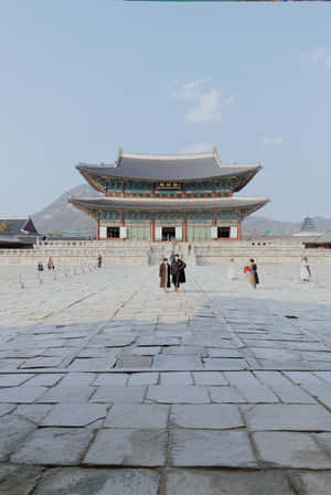 Gyeongbokgung Palace Minimalist Aesthetic Photo Wallpaper