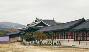 Gyeongbokgung Palace Vintage Aesthetic Photo Wallpaper