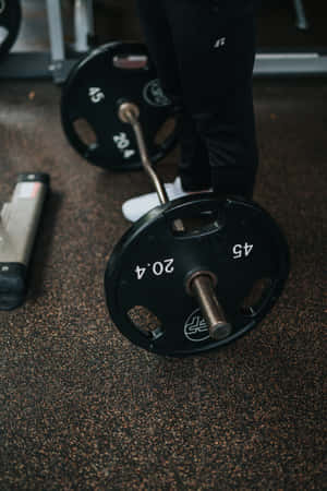 Gym_ Barbell_ Ready_for_ Lifting Wallpaper