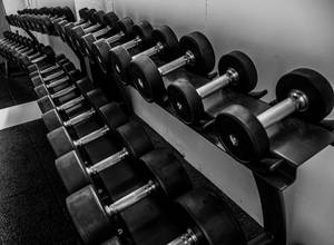 Gym Dumbbell Rack Wallpaper