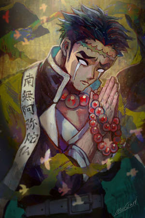 Gyomei Himejima Praying Wallpaper