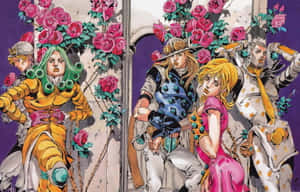 Gyro Zeppeli And Johnny Joestar Galloping In Jojo Steel Ball Run Wallpaper