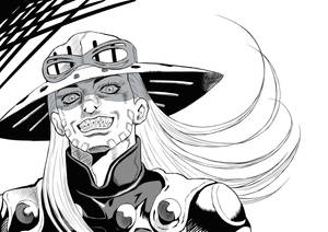 Gyro Zeppeli Black And White Wallpaper