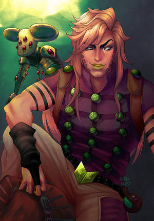 Gyro Zeppeli With Robot Wallpaper