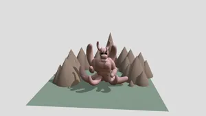 Gyuki, The Eight-tails In Action Wallpaper