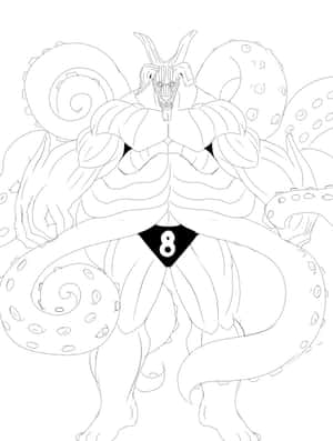 Gyuki - The Ferocious Eight-tails Beast Wallpaper