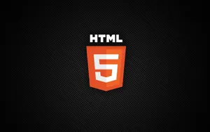 H T M L5 Logoon Black Background Wallpaper