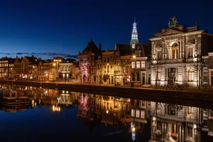 Haarlem Netherlands Night Reflection Wallpaper