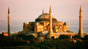 Hagia Sophia Front Facade Wallpaper