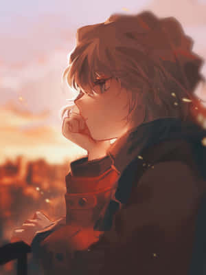 Haibara Ai Deep In Thought Wallpaper