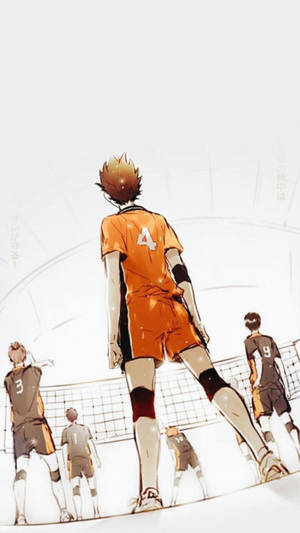 Haikyuu 4k Karasuno Team Behind Net Wallpaper