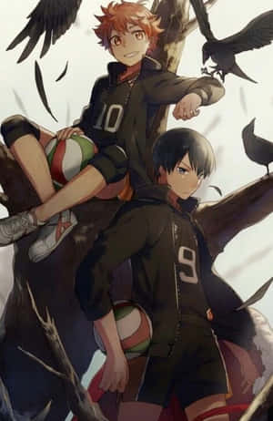 Haikyuu Anime On Tree Wallpaper