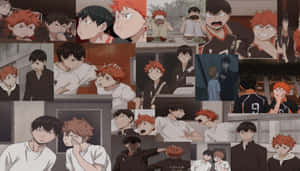 Haikyuu Character Moments Collage Wallpaper