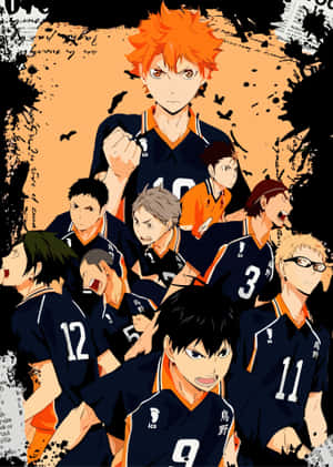 Haikyuu Team Karasuno Ready For Action Wallpaper