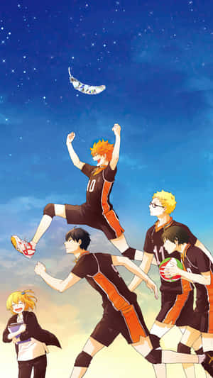 Haikyuu Team Skyward Leap Wallpaper