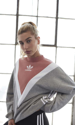 Hailey Baldwin Adidas Photoshoot Wallpaper