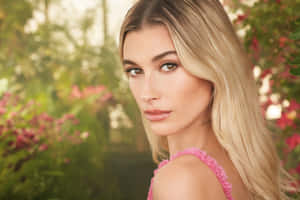 Hailey Baldwin Serene Beauty Portrait Wallpaper