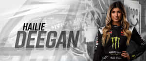 Hailie Deegan Racing Promotional Banner Wallpaper