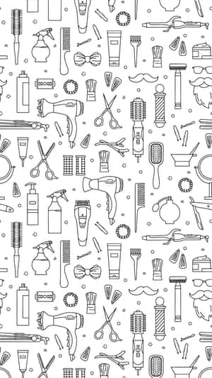 Hair Stylist Tools Pattern.jpg Wallpaper