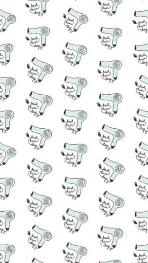 Hairdryer Pattern Hair Stylist Aesthetic Wallpaper