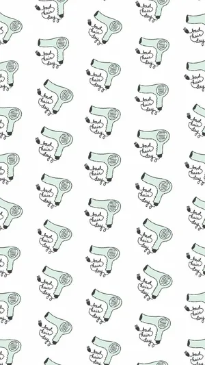 Hairdryer Pattern Hair Stylist Aesthetic Wallpaper