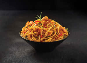 Hakka Noodles In A Bowl Wallpaper