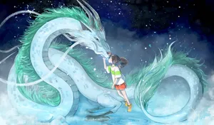 Haku Dragon In Sen To Chihiro No Kamikakushi Wallpaper