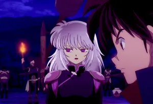 Hakudoshi Riding On His Demon Horse Entei In A Captivating Scene Wallpaper