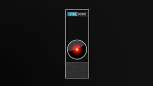 Hal 9000 Black Desktop Wallpaper