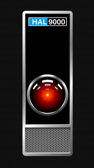 Hal 9000 Cartoon Portrait Wallpaper