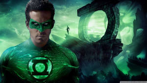 Hal Jordan As Green Lantern - Protector Of The Universe Wallpaper