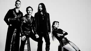 Halestorm Band Black And White Wallpaper