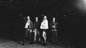 Halestorm Band Black White Wallpaper