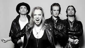 Halestorm Band Black White Wallpaper