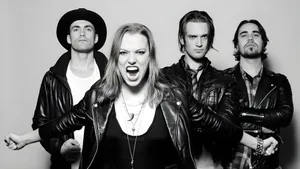 Halestorm Band Black White Wallpaper