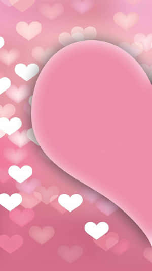 Half Heart Amidst Love Background Wallpaper