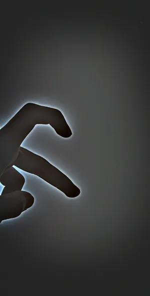 Half Heart Gesture Silhouette Wallpaper