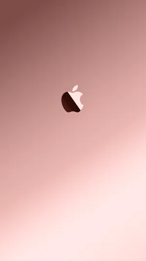 Half Light And Dark Logo Rose Gold Apple Wallpaper