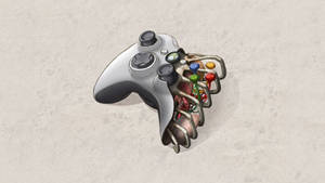 Half Skeleton Xbox 360 Controller Wallpaper