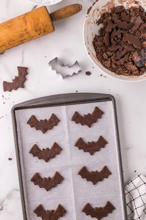 Halloween Bat Cookie Cutters Baking Preparation Wallpaper