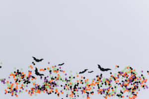 Halloween Batsand Confetti Wallpaper