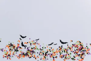 Halloween Batsand Confetti Wallpaper