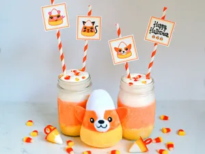 Halloween Candy Corn Themed Drinks Wallpaper